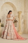 Cream Colour Silk With Embroidery Work Lahenga With Blouse Dupatta Suppliers In India KF 2111